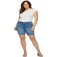 Sofia Jeans női plusz méretű Gabriela Curvy sokemeletes pull-on Bermuda rövidnadrág