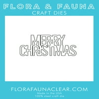 Flora & Fauna Dies-Merry Christmas halmozott