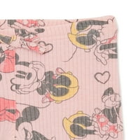 A Disney Minnie Mouse Baby Girls Peplum felső, nadrág és fejpántkészlet, darab, méret 0 3 hónap