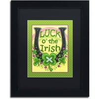 Védjegy Szépművészet Luck o 'az ír vászon művészete: Jennifer Nilsson, fekete matt, fekete keret