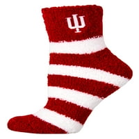 Indiana Hoosiers csíkos fuzzy zokni - Donegal -öböl - Unise - Egy méret - boka