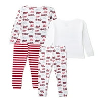 Cutie pite álmodozók baba és csecsemő fiúk hosszú ujjú, megfelelő fitt pamut pizsamák, 4 darabos készlet