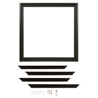 Zenna otthoni dekoratív tükör keretkészlet, ferde szélekkel, in., Espresso