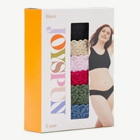 Joyspun női csipke derék bikini bugyi, 6-csomag, S-tól 2xl-ig