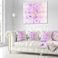 Designart világos lila akvarell fraktálművészet - Absztrakt dobás párna - 16x16