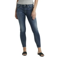 Silver Jeans Co. Női Britt Low Rise Skinny Farmer, derékméret 24-36