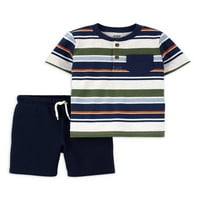 Carter gyermekem gyermeke és kisgyermeke fiú rövid ujjú póló és rövidnadrág-ruhák, 2 darab, méretek 12m-5T