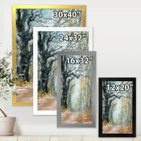 Designart 'Őszi Misty Forest' Lake House keretes művészeti nyomtatás