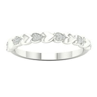 Imperial 1 10ct tdw gyémánt sterling ezüst szív divat gyűrű