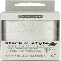 Újratervezés Stick & Stílus Stencil Roll 4 X15yd-Cornelle Garden