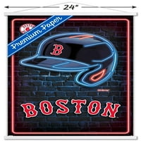 Boston Red So - Neon sisak fali poszter mágneses kerettel, 22.375 34