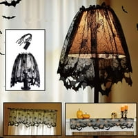 Halloween lámpa árnyék borító dekoráció, fekete csipke szalag pók web lámpák fedőlapja az ünnepi parti beltéri dekorációhoz
