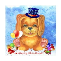 Lana Korolievskaia 'Christmas Dog' vászon művészet