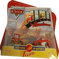 Disney autók Mini kalandok Villám McQueen csapata műanyag autó, csomag