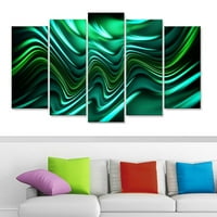 Design Art Smaragd Energy Green Abstract Canvas, 32 16