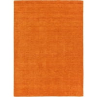 5.25 '7.25' szilárd narancssárga kézzel csomózott gyapjú terület dobás szőnyeg