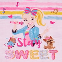 Jojo Siwa Girls rövid ujjú alvó ing és rövidnadrág, 2 darabos pizsama szett, Méretek 4-10