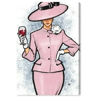 A Wynwood Studio Fashion and Glam Wall Art vászon „bor sznob” divat - rózsaszín, fehér
