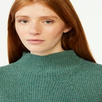 Ingyenes összeszerelés női gúnyos nyakú pulóver, középsúly