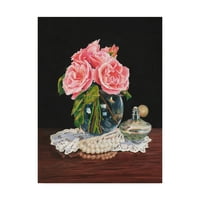 Védjegy Szépművészet „Rózsa, parfüm és csipke” vászonművészet, Mary Irwin