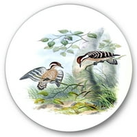 Designart 'ősi madarak a vadonban' hagyományos körfém fali művészet - 23 -as lemez