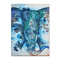Védjegy Szépművészet 'Kék Elefánt' vászon Art készítette: Oxana Ziaka