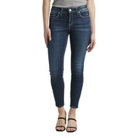 Silver Jeans Co. női Elyse Mid Rise Skinny Farmer, derékméret 24-36