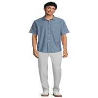 George Men's Poplin ing rövid ujjú, S-3XL méretű