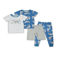 Sol Sleep Baby Boy és kisgyermek fiú etetés őrület szorosan illeszkedő pamut pizsama készlet