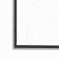 Stupell Industries Loose Kézi jel Modern Absztrakt minta Grafikus Fekete Keretes Art Print Wall Art, 12x12