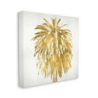Stupell Industries Arany Glam trópusi pálmafa a semleges vászon fali művészet felett, 30, Kate Bennett tervezése