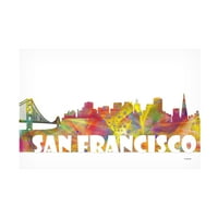 Marlene Watson 'San Francisco Skyline Mclr 2' Canvas Art