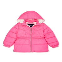 Limited Tooute Toddler Girl kontraszt öltés téli dzseki kabát