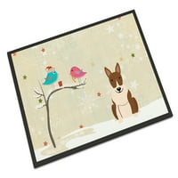 Karácsonyi ajándékok barátok között Bull Terrier csíkos ajtószőnyeg