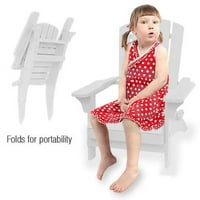 Vandue Modern Home Kids hordozható összecsukható Adirondack szék - fehér