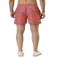 Férfi nyári úszás elasztikus derék húzózsinór minta Mesh bélés tengerparti táblák rövidnadrág