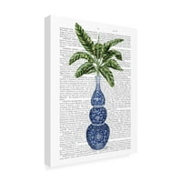 Fab Funky 'chinoiserie váza növényi könyvpromisszával' vászon művészet