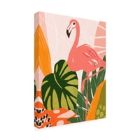 Június Erica Vess 'Jungle Flamingo I' kültéri vászon