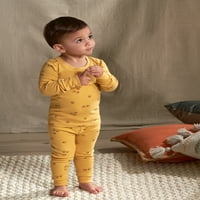 Modern pillanatok: Gerber Baby & Toddler Girl hosszú ujjú, fitt pamut pizsamák,