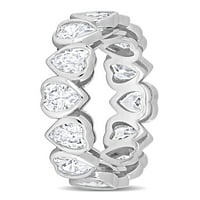 Carat T.G.W. Köbös cirkónium -os ezüst szív örökkévalóság gyűrű