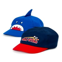 A Wonder Nation kisgyermek fiúk baseball kalapja cápa ujával és minden csillagtervezéssel, 2-csomaggal