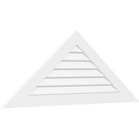 64 W 16 H háromszög felszíni PVC Gable szellőzőnyílás: Nem funkcionális, W 3-1 2 W 1 P Standard keret