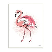 Stupell Industries Pink Flatter Flamingo Tollers Tropical Bird, 15, Martina Pavlova tervezte