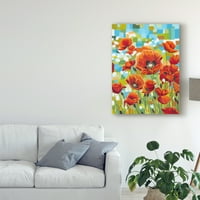 Védjegy Szépművészet 'Vivid Poppies I' Canvas Art készítette: Carolee Vitaletti