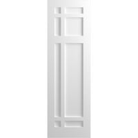 Ekena Millwork 18 W 55 H True Fit PVC San Juan Capistrano Mission Style rögzített redőnyök, befejezetlen