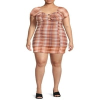 Madden NYC női plusz méretű puff hüvelyes ruha