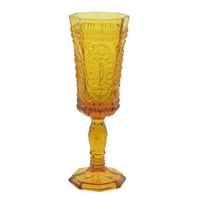 Strawberry Street Vatikán Oz pezsgő fuvola, 6 -os készlet, Amber Glass