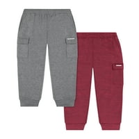 Hátsó fiúk Fleece Jogger Tech Pocket, 2-csomag, Méretek 4-16