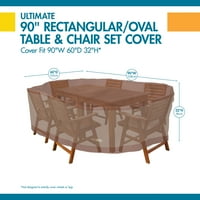 Kacsa kiterjed végső vízálló téglalap alakú ovális terasz asztal székek fedél