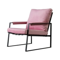 Étkező kanapé karosszék elegáns bársony közepes hátsó támogatás modern kárpitozott nappali szabadidős székek hálószobához -pink